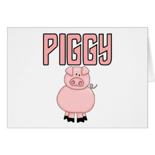 Piggy T-tröja och gåvor Hälsningskort