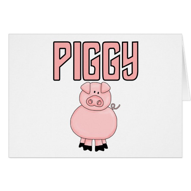 Piggy T-tröja och gåvor Hälsningskort (Framsidan Horizontal)