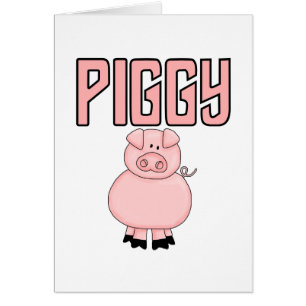 Piggy T-tröja och gåvor Hälsningskort