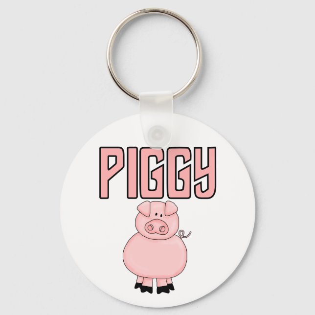 Piggy T-tröja och gåvor Nyckelring (Framsida)