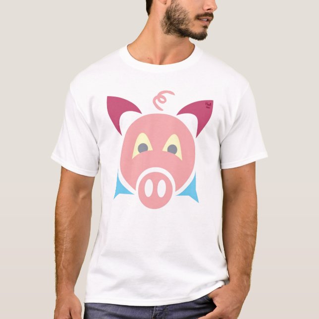 Piggy Zodiacsymbol T Shirt (Framsida)
