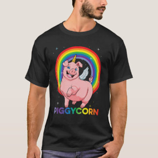 Piggycorn Gris Unicorn Farm Rainbow Magic Space G T Shirt