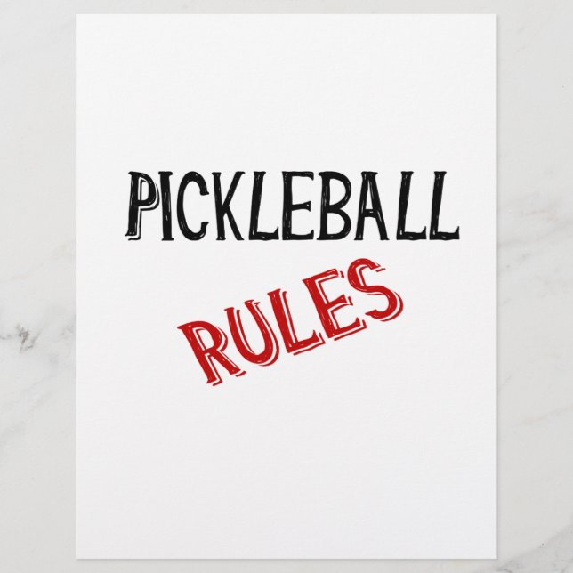 Pigleball regler bernice black red reklamblad (Framsidan)
