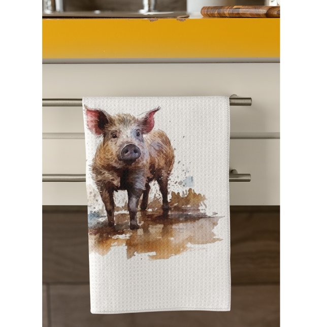 Piglet, anpassningsbar kökshandduk (Skapare uppladdad)