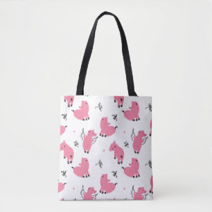 Piglet Fantasy: Sömlös design. Tygkasse