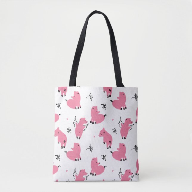 Piglet Fantasy: Sömlös design. Tygkasse (Framsida)