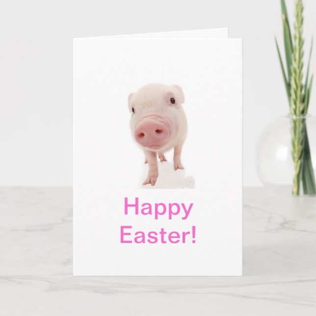 Piglet Gris Påsk kort baby (Framsida)