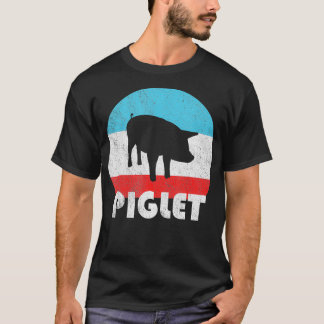 Piglet Gris Vintage Retro Silhouette Gift T Shirt