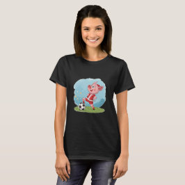 Piglet in Christmas costume and soccer ball T Shirt