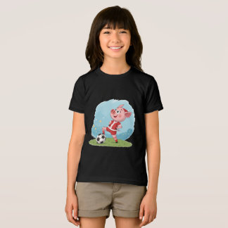 Piglet in Christmas costume and soccer ball T Shirt