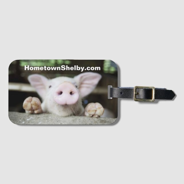 Piglet Luggage Tag Bagagebricka (Framsida horisontal)