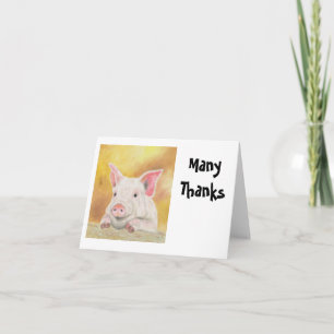 Piglet Tack Notecard Kort