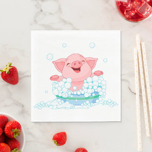 Piglet tar Pappra blöjor. Pappersservett