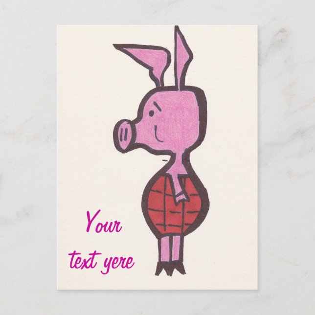 Piglet; Vykort (Framsida)