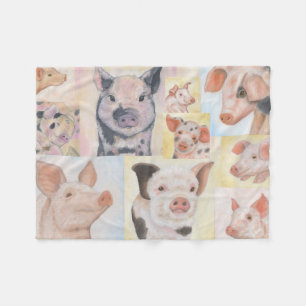 PigletCollageull Fleecefilt