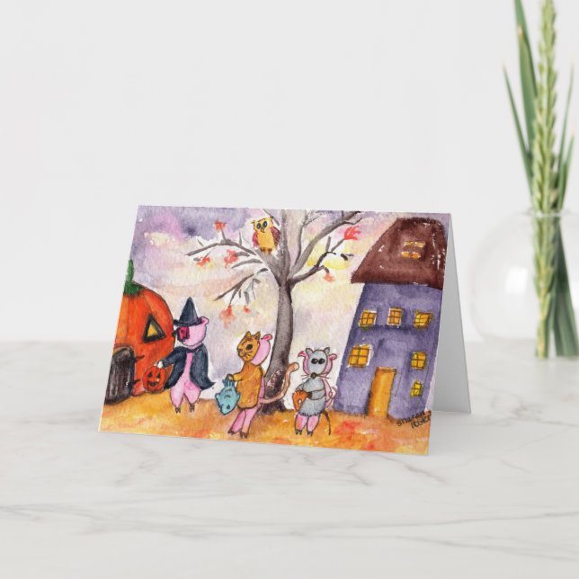 Piglets Bus eller godis Kort (Framsida)