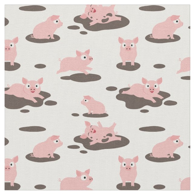 Piglets Fabric Tyg (Närbild)