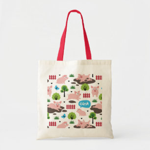 Piglets i lycklig i Lera Tote Bag Tygkasse