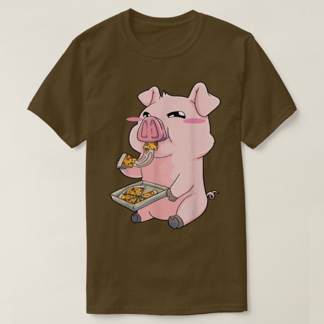 Pigs Pizza Anime Kawaii Cute Gift 12952818 T Shirt (Design framsida)