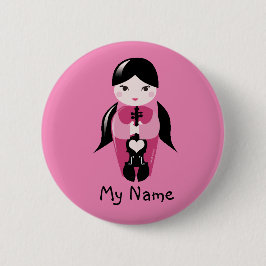 Pigtails och den rosa fioldockan knäppas knapp