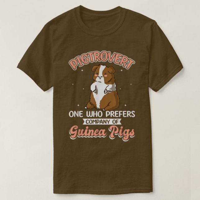Pigtrovert Hårig Potato Guinea Gris T Shirt (Design framsida)