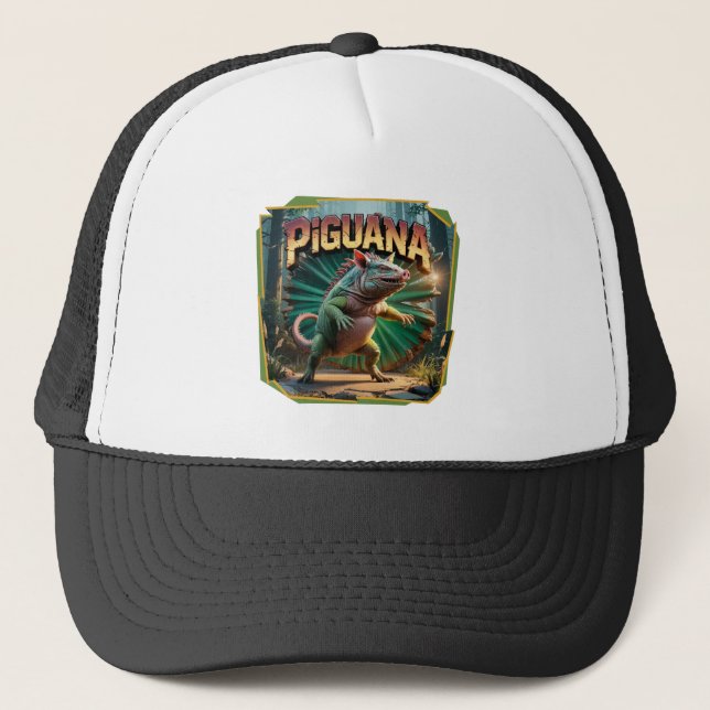 Piguana Illustration Combo Creature Funny Keps (Framsida)