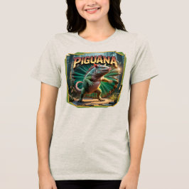 Piguana Illustration Combo Creature Funny T Shirt
