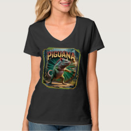 Piguana Illustration Combo Creature Funny T Shirt