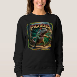 Piguana Illustration Combo Creature Funny T Shirt