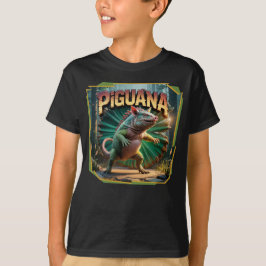 Piguana Illustration Combo Creature Funny T Shirt