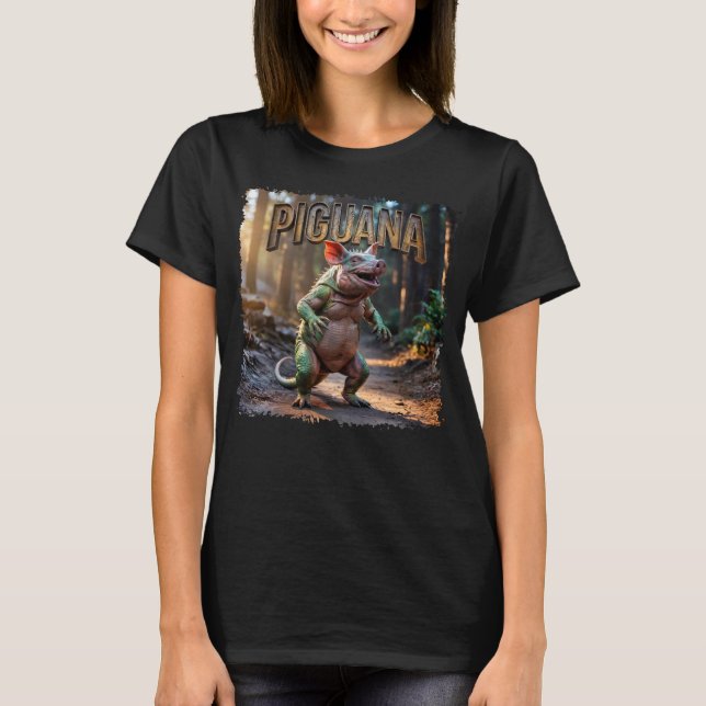 Piguana Photographic Combo Creature Funny T Shirt (Framsida)