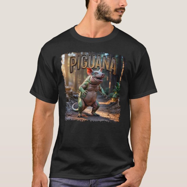 Piguana Photographic Combo Creature Funny T Shirt (Framsida)