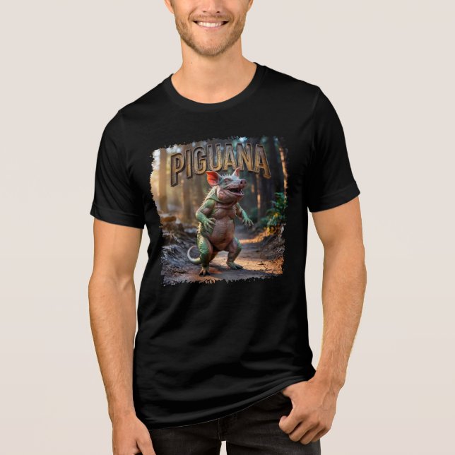 Piguana Photographic Combo Creature Funny T Shirt (Framsida)
