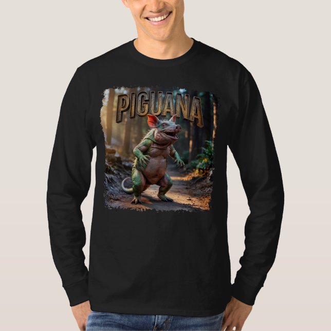 Piguana Photographic Combo Creature Funny T Shirt (Framsida)