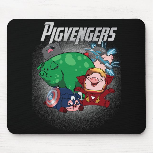 Pigvengers Assemble Toppen Animal Hero Gris Älskar Musmatta (Framsidan)