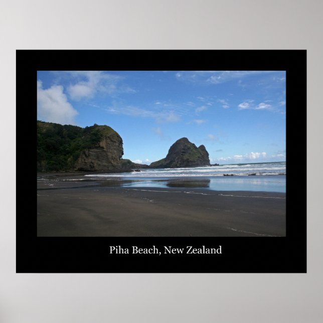 Piha Beach, Nya Zeeland #3 Poster (Framsidan)