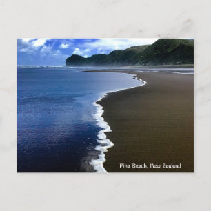 Piha Beach, Nya Zeeland Vykort