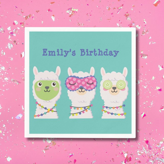 Pijama party, lama pijama-partiet gynnar märkre pappersservett (Skapare uppladdad)