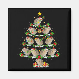 Pika Lover Xmas Lights Pika Julgran Magnet
