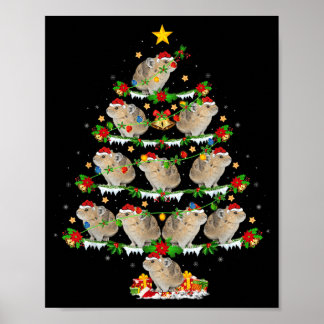 Pika Lover Xmas-ljus Pika julgran Poster