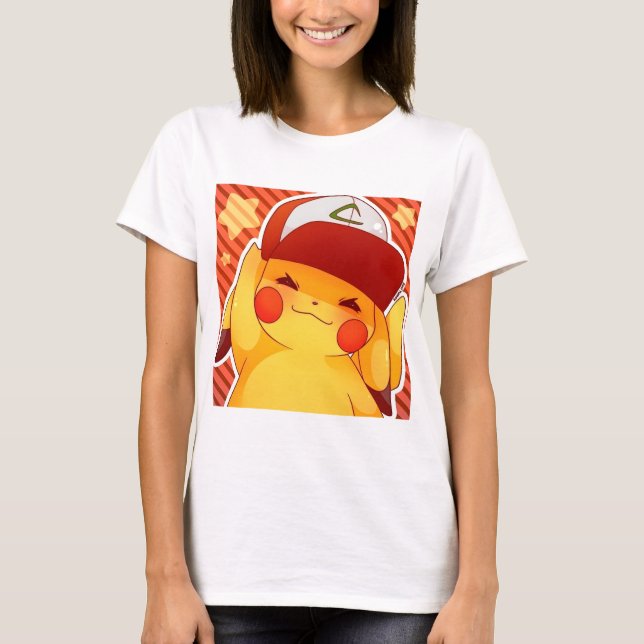 Pikachu Tränarhatt T Shirt (Framsida)