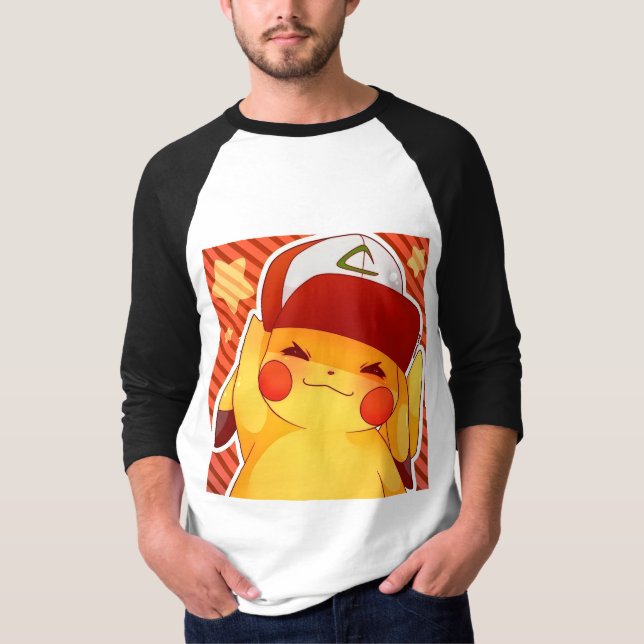 Pikachu Tränarhatt T Shirt (Framsida)