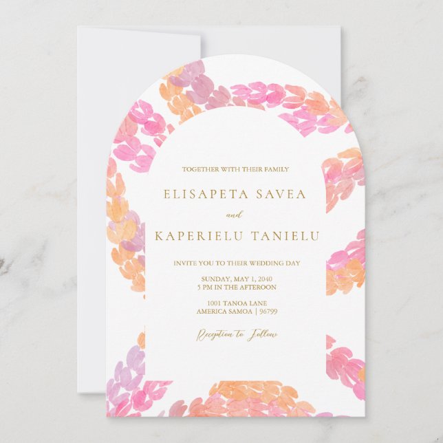 Pikake Bröllop Inbjudningar (Framsida)