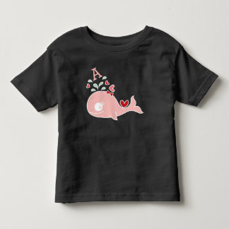 Pikant lilla rosa val Monogram Babyflicka T Shirt