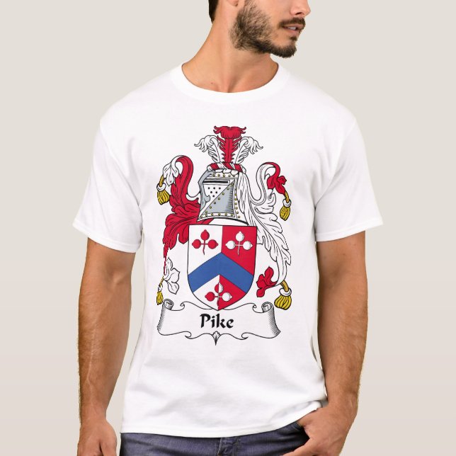 Pike familjvapensköld t shirt (Framsida)