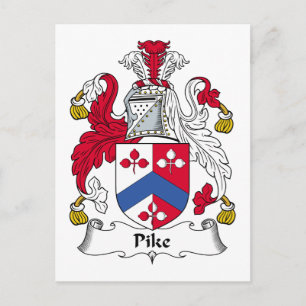 Pike Family Crest Vykort