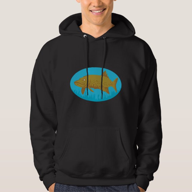 Pike Fish Manar Hoodie (Framsida)
