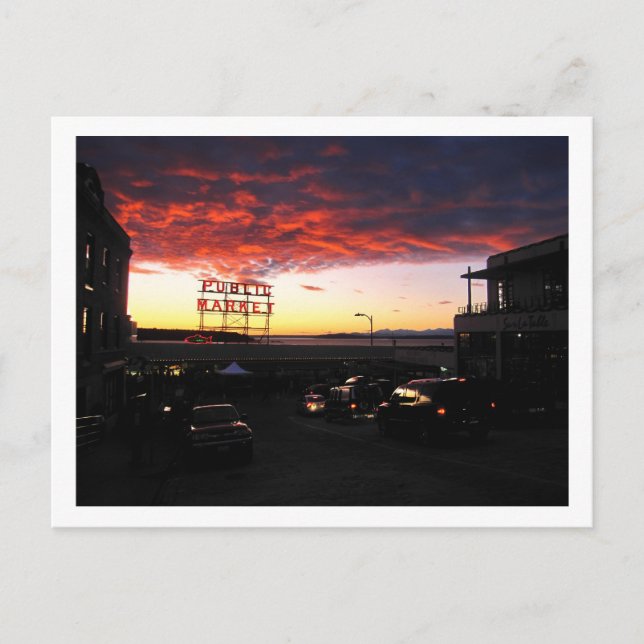 Pike Market, Seattle Vykort (Framsida)