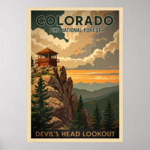 Pike National Forest - Djävulen Head Outlook V01 Poster