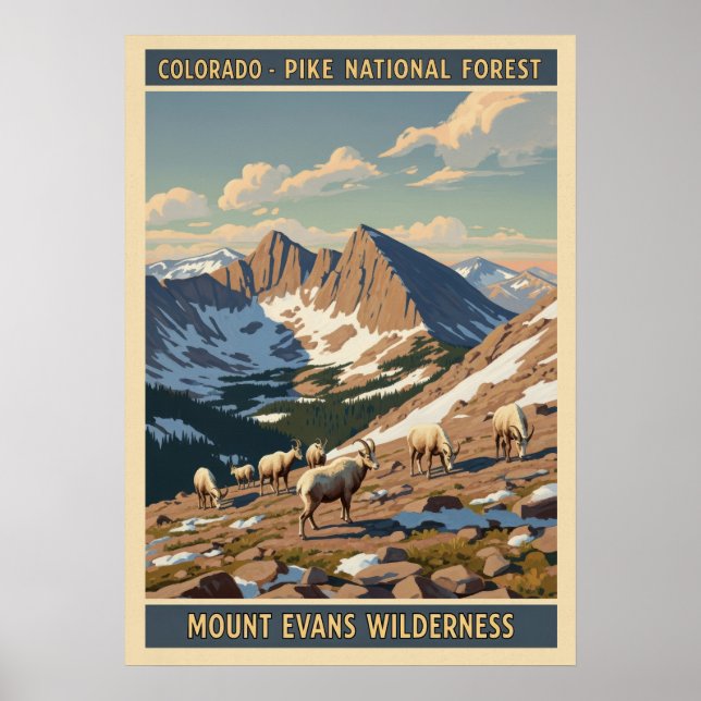 Pike National Forest - Mount Evans Wilderness V01 Poster (Framsidan)
